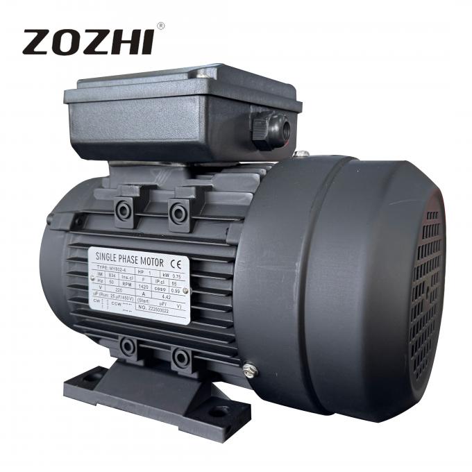 50Hz 0.75KW 1HP 1440rpm 단일 단계 콘덴시터 시작 실행 아시크론 인덕션 모터 220V/230V AC 볼트 60Hz 주파수 등급 전력 1