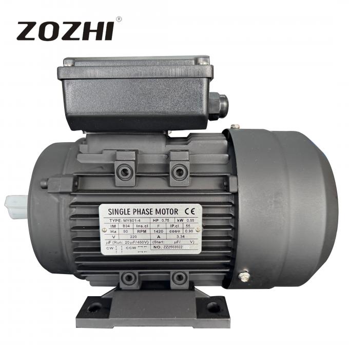 50Hz 0.55KW 0.75HP 1440rpm 단일 단계 콘덴시터 시작 실행 비동기 인덕션 모터 220V/230V AC 전압 60Hz 주파수 등급 전력 2