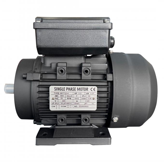 1410rpm 단일 단계 콘덴시터 시작 실행 비동기 전기 모터 0.37KW 0.5HP 220V AC 전압 50Hz/60Hz 등급 전력 0