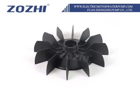 Black Plastic Open Vortex Electric Motor Cooling Fan Blade for 11.7-38.5mm Shafts with 3 Months 1 Year Warranty